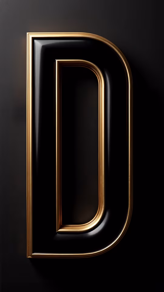 Golden Letter D