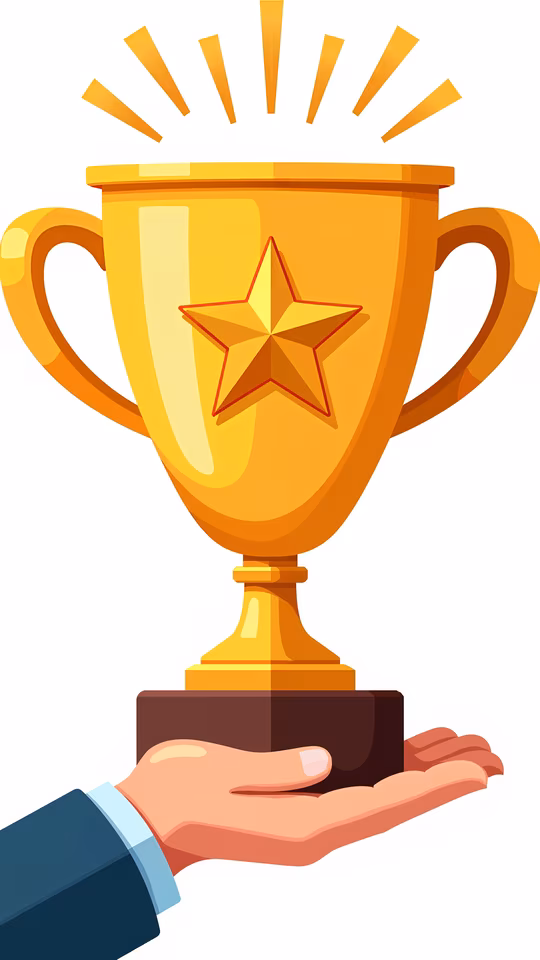 Golden Trophy Illustration