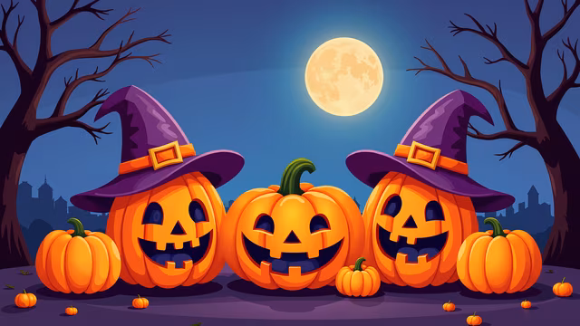 Halloween Jack-o'-lanterns Illustration