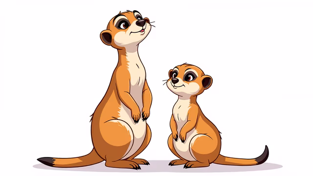 Meerkat Family Illustration