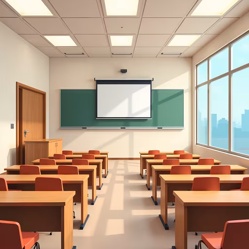 Modern Classroom Illustration