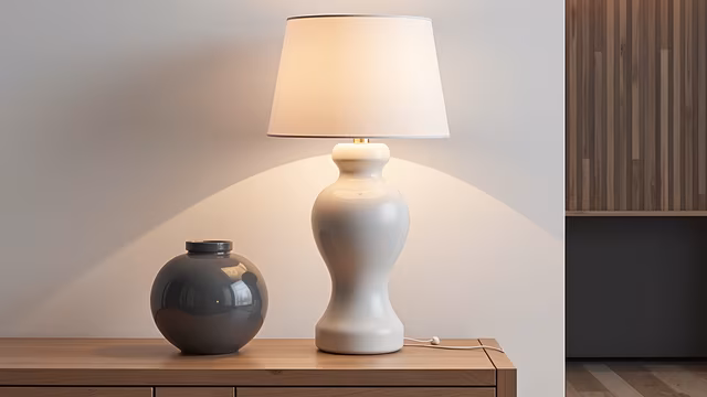 Modern Lamp and Ceramic Vase