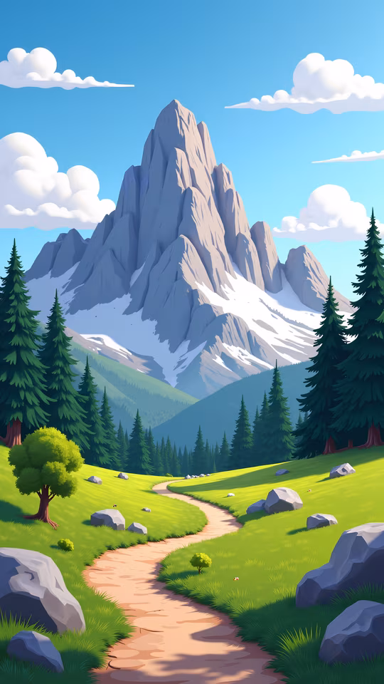Mountain Path Illustration