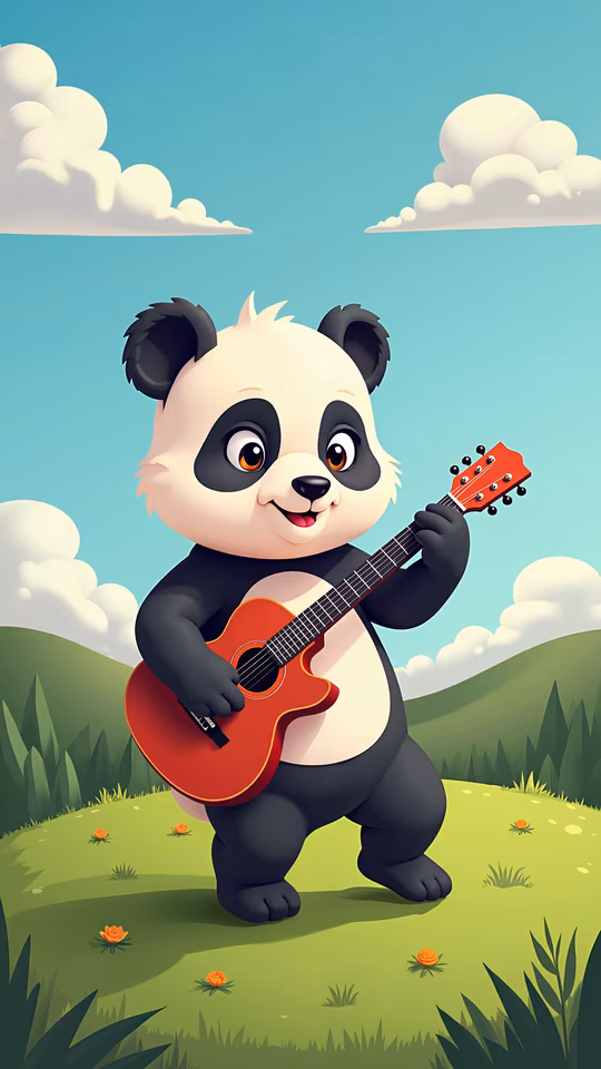 Panda Playing Guitar