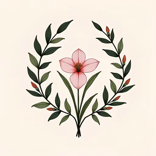 Pink Flower Illustration