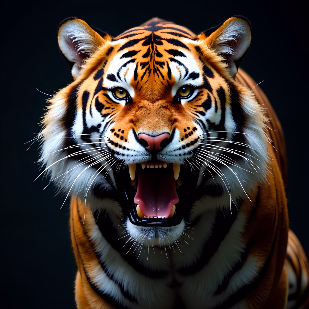Vibrant tiger illustration showcasing raw power and beauty.