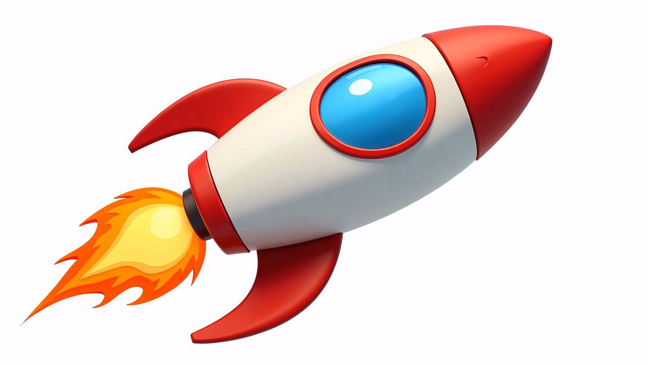Vibrant rocket launch illustration symbolizing space exploration.