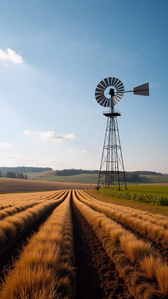 Rural Landscape with Windmill
