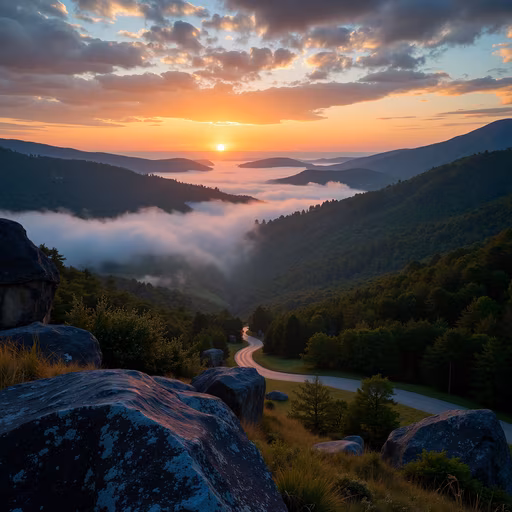 Sunset Over the Valley