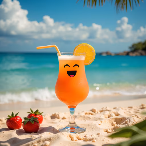 Tropical Drink on the Beach