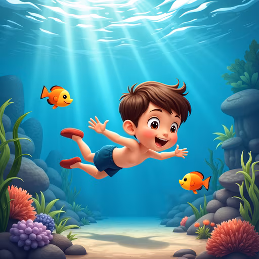 Underwater Adventure Illustration