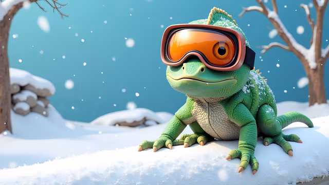 Winter Lizard Adventure