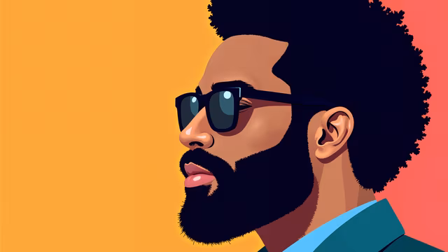 Afro Man in Sunglasses