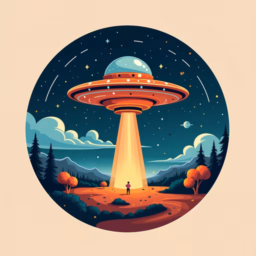 Alien Encounter Illustration