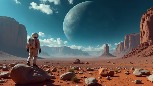 Astronaut on Mars