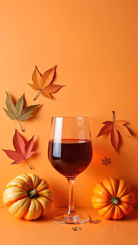 Autumnal Wine Glass