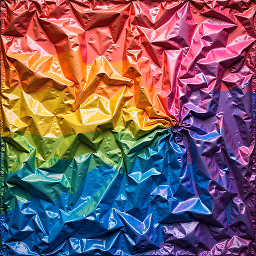 Colorful Crumpled Plastic
