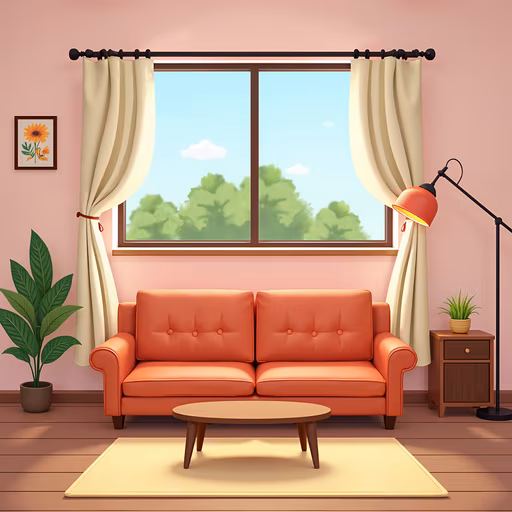 Cozy Living Room Illustration