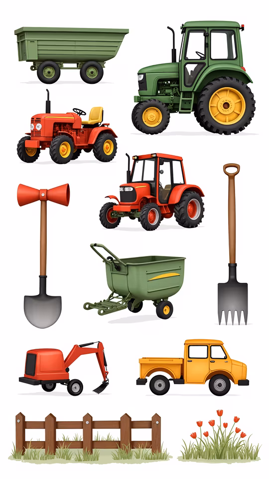 Farm Equipment Illustration