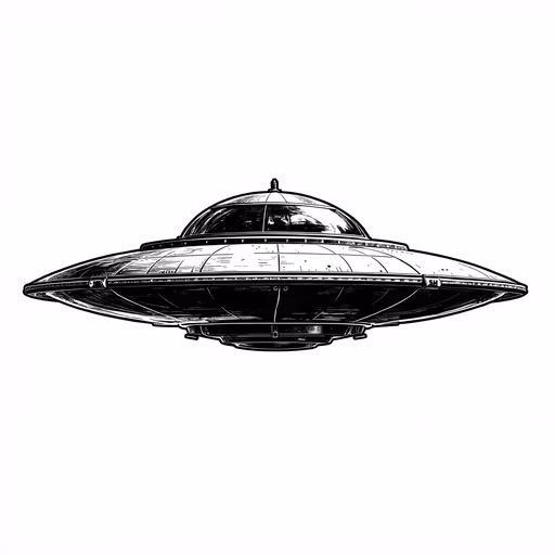 Flying Saucer Illustration