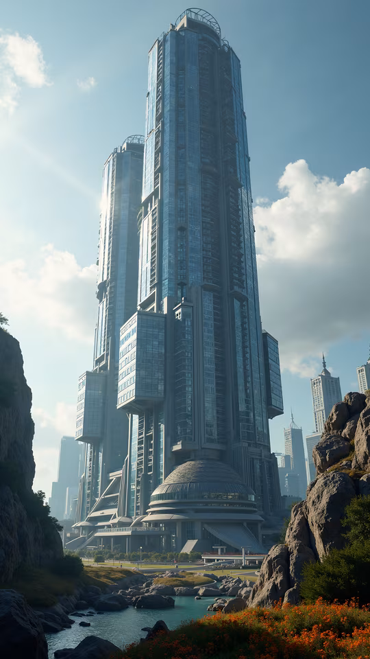 Futuristic Cityscape Illustration
