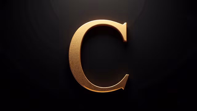 Golden Letter C