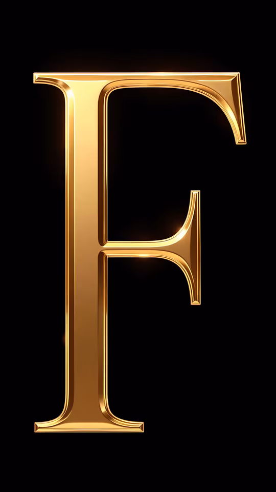 Golden Letter F