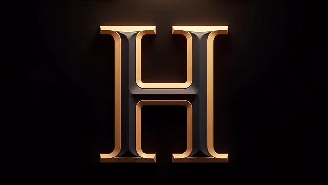 Golden Letter H