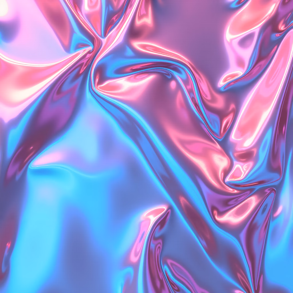 Abstract liquid forms in pink and blue hues, creating a dreamy and dynamic atmosphere.