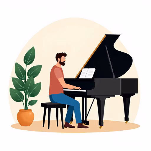 Man Playing Piano