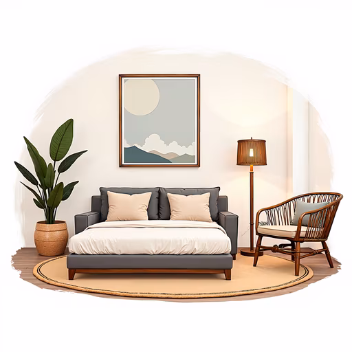 Minimalist Living Room Illustration