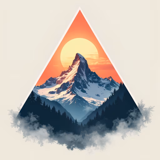 Mountain Triangle Illustration