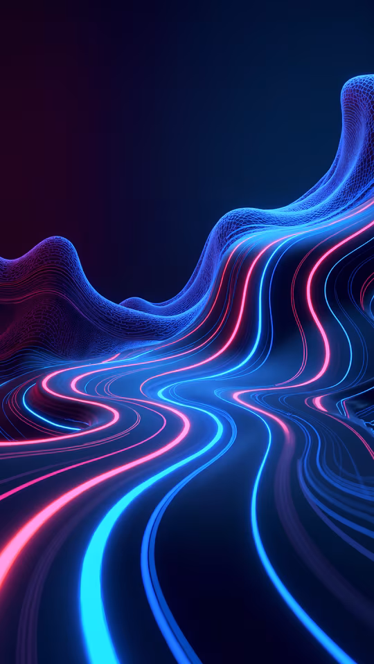 Neon Waves Illustration