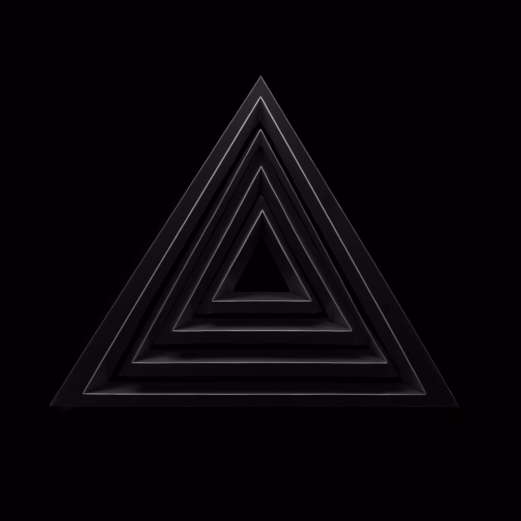 Nested Triangles: A Symmetrical Journey into Depth and Mystery