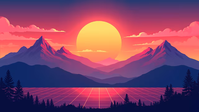 Retrowave Landscape