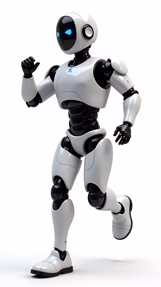 Robot Running Illustration