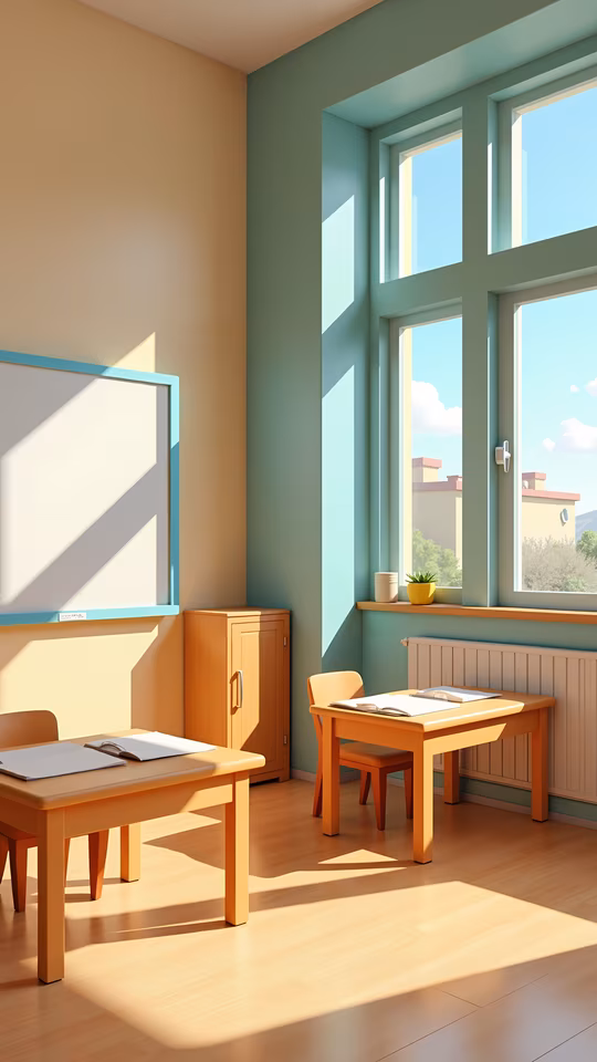 Sunlit Classroom