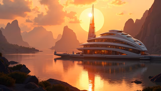 Sunset Cruise Illustration