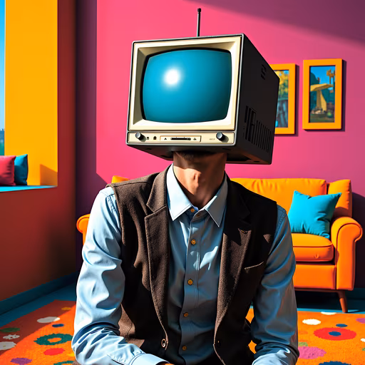 Television Head Illustration