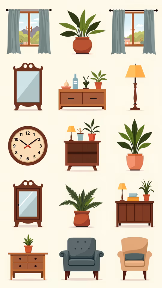 Vintage Furniture Illustration