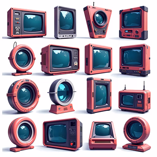Vintage Televisions Illustration