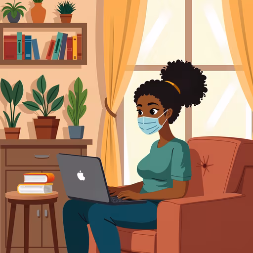 Woman Working Remotely