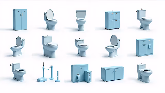 Blue Bathroom Fixtures