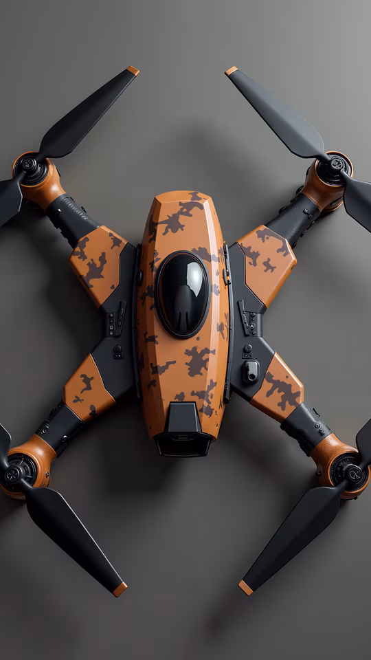 Camouflage Drone Illustration