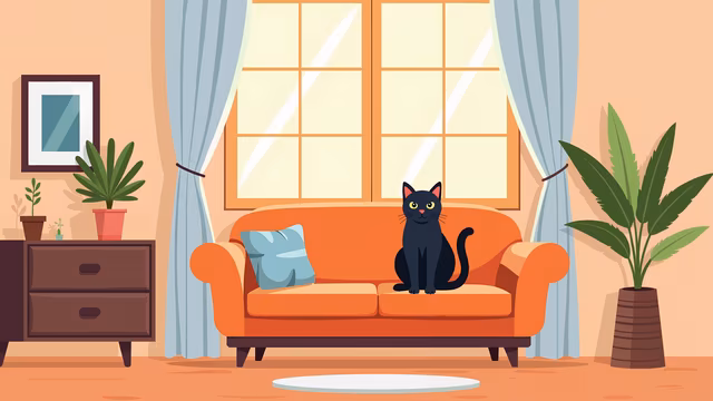 Cozy Cat Illustration