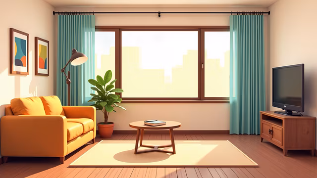 Cozy Living Room Illustration