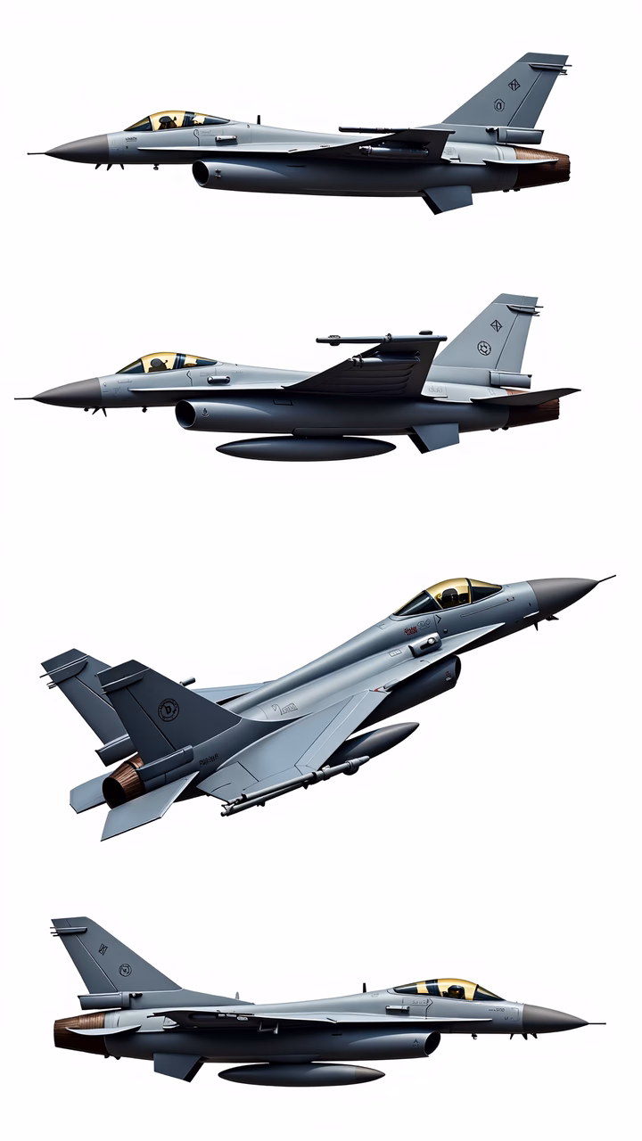 Detailed military aircraft illustration showcasing precision and reliability.