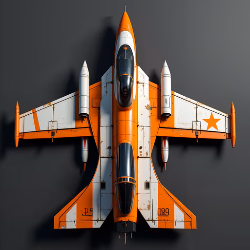 Orange Jet Illustration