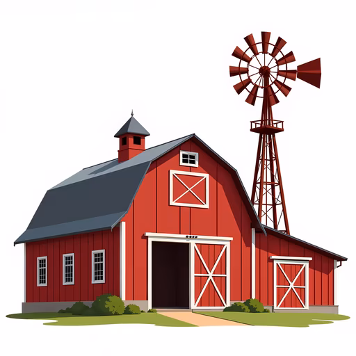 Red Barn Illustration