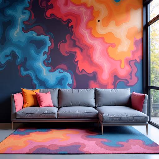 Abstract Colorful Living Room
